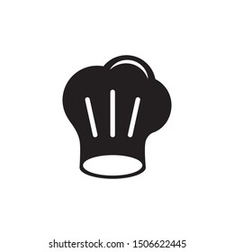 Chef hat icon vector. Simple design on white background.