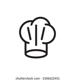 Chef hat icon vector. Simple design on white background.