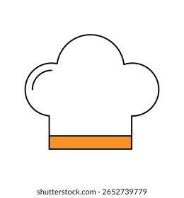 chef hat icon with white background vector stock illustration