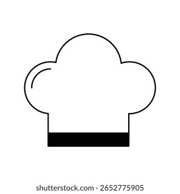 chef hat icon with white background vector stock illustration
