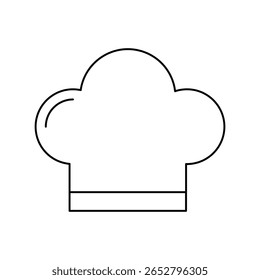 chef hat icon with white background vector stock illustration