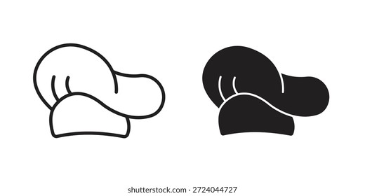 Iconos del sombrero del cocinero, diseño del logotipo, iconos del pictograma
