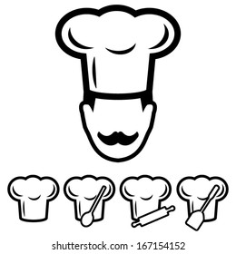 Chef Hat Icons Set