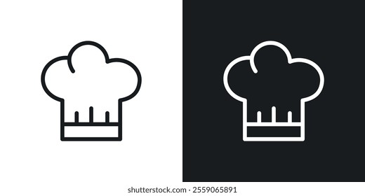 Chef hat icons. vector set in black colors