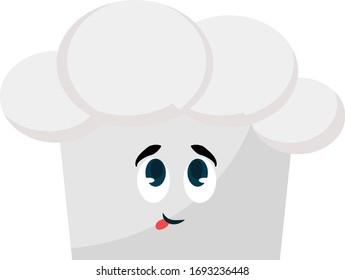 Chef hat, illustration, vector on white background