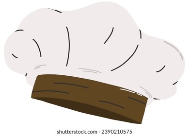 Chef hat. Isolated on white background. Vector illustration.