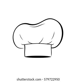 Chef hat isolated on white background. Clothing cook Vector Illustration