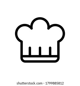 Chef Hat (Kitchen Equipment) icon outline vector. isolated on white background