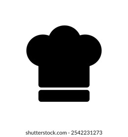 Chef hat, kitchen simple icon. Flat design. White background.ai