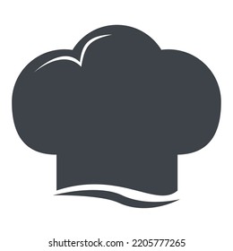 icono de la silueta utensil de la cocina de sombrero de chef