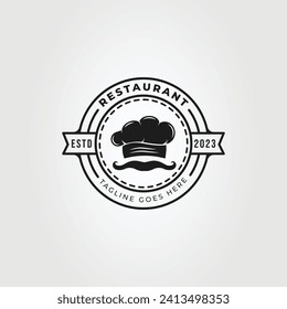 chef hat or kitchener cap logo vector illustration design