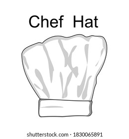 Sombrero de chef y logotipo de contorno de cuchillo.Icono negro simple de cocina. Aislar sobre fondo blanco.