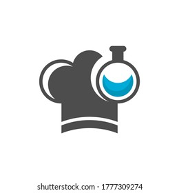Chef Hat with laboratory glass Logo Design Template Vector, Icon Symbol, Creative Design Concepts