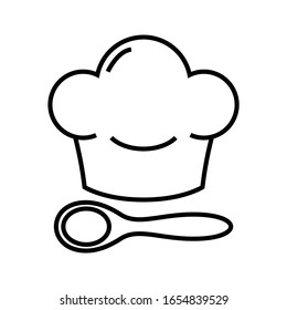 Chef hat line icon, concept sign, outline vector illustration, linear symbol.