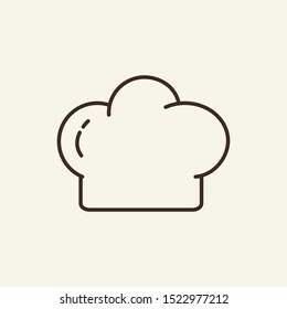 Chef hat line icon. Hat, cook, chef. Restaurant business concept. Vector illustration can be used for topics like business, catering trade, cuisine