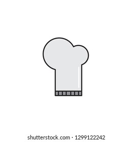 chef hat line icon. cooker vector illustration. Editable Stroke.