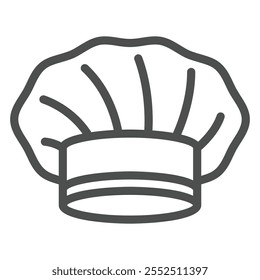 Chef hat line icon, cooking concept. Vector graphics. Cook cap sign on white background, outline style icon for mobile or web design