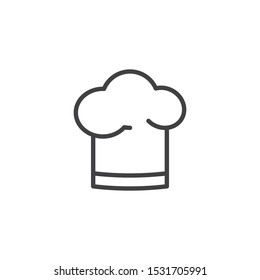 Chef hat line icon. linear style sign for mobile concept and web design. Cooking hat outline vector icon. Symbol, logo illustration. Vector graphics