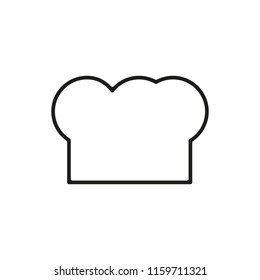 Chef hat line icon, outline vector sign, linear style pictogram isolated on white. Cuisine symbol, logo illustration. Editable stroke. eps 10