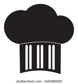 Icono de línea de sombrero de chef, símbolo de vector de contorno