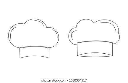 Chef hat line icon, outline vector sign