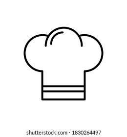 Chef hat line icon, outline vector sign, linear style pictogram isolated on white. Cuisine symbol, logo illustration. Editable stroke