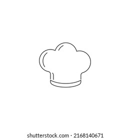 Chef hat line icon, outline and solid vector sign, linear pictogram isolated on white, logo illustration flat sign