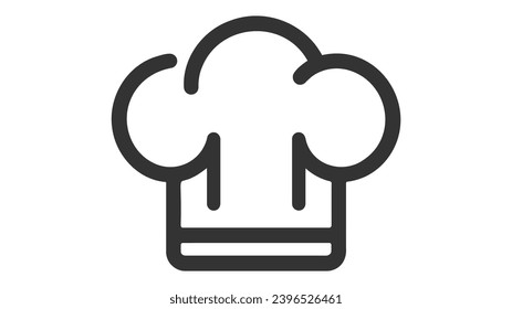 Chef hat line icon, outline vector sign, linear style pictogram isolated on white. Cuisine symbol, logo illustration. Editable stroke