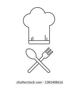 Chef hat line icon. Toque.