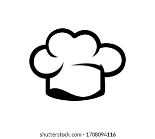 Chef hat line icon vector isolated