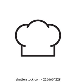 chef hat line icon vector 