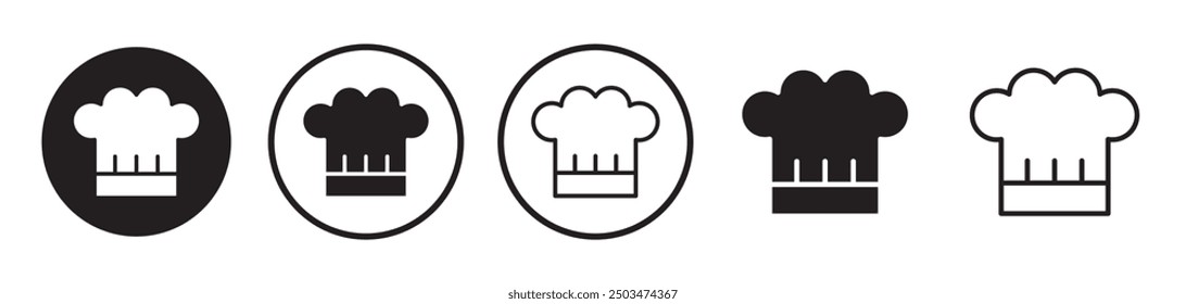 Chef hat line icon vector set.