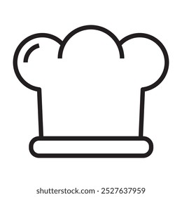 chef hat line icon. vector illustration.