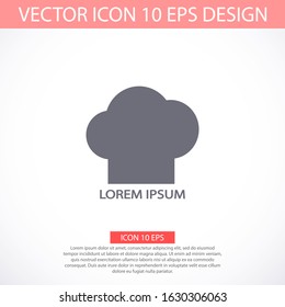Chef hat line vector icon, outline vector sign, vector icon linear style pictogram isolated on white. vector icon Cuisine symbol, logo illustration.