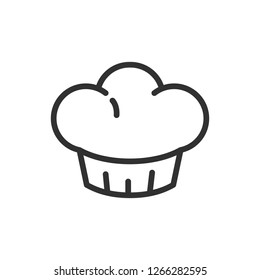 Chef hat. linear icon. Line with editable stroke