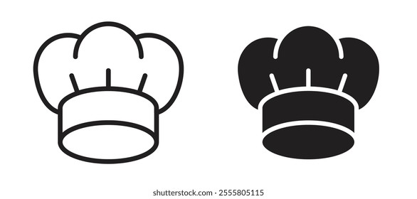 Chef hat liner icon vector set.