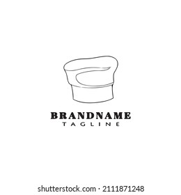 logotipo de sombrero de chef diseño de caricatura plantilla de icono negro vector aislado