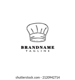 chef hat logo cartoon design icon template cute modern isolated vector illustration