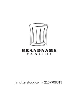 logotipo de sombrero de chef diseño de caricatura plantilla de icono negro vector aislado plano