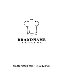 Küchenchef Hut Logo Cartoon Design Symbol Vorlage schwarz moderne Vektorgrafik