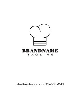 chef hat logo cartoon design icon template black modern isolated vector