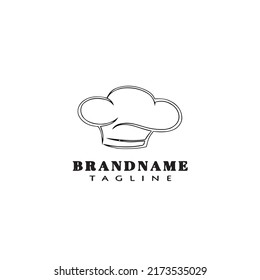 diseño de dibujos animados del logotipo de sombrero de chef plantilla ilustración de vector aislado plano