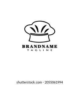 chef hat logo cartoon icon design template black modern isolated vector illustration