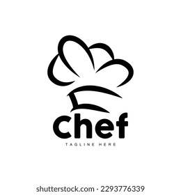 Chef Hat Logo, Cooking Vector Hand Made Chef Hat Collection, Product Branding Design