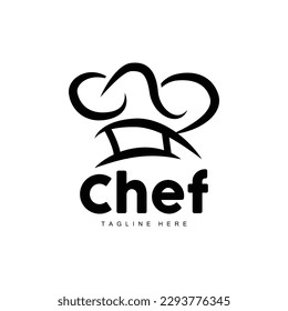 Chef Hat Logo, Cooking Vector Hand Made Chef Hat Collection, Product Branding Design