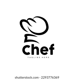 Chef Hat Logo, Cooking Vector Hand Made Chef Hat Collection, Product Branding Design