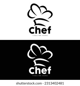 Chef Hat Logo, Cooking Vector Hand Made Chef Hat Collection, Product Branding Design