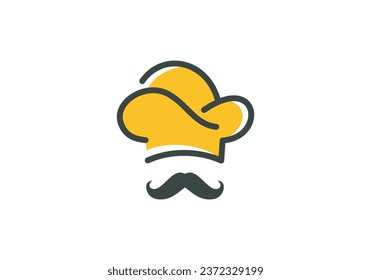 chef hat logo design, cooking, food, restaurant, catering symbol vector illustration