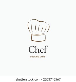 chef hat logo design template