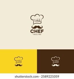 Chef hat logo design template